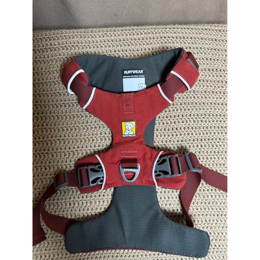 Ruffwear Front Range Dog Harness Red Sumac Medium Padded Reflective Hiking Gear